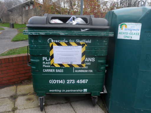 plastics recycling bin