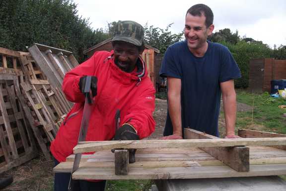 Hope Allotment Making A Table