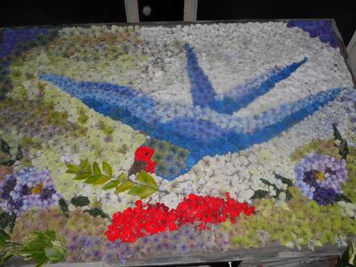 Bluebird flower panel