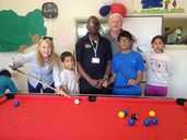 Jackie Drayton plays pool