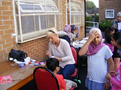 Face painting at Carwood TARA relaunch party