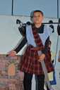 Performing in tartan