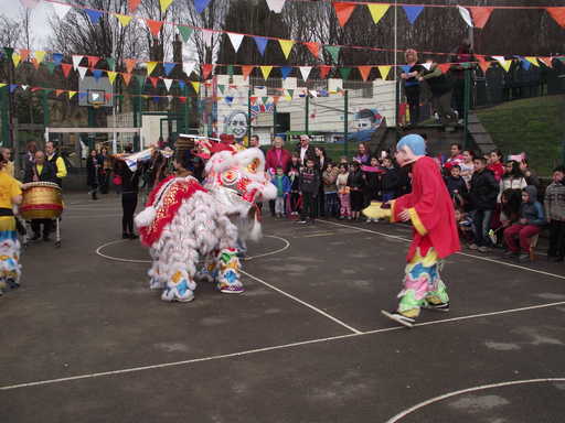 Chinese lion dance